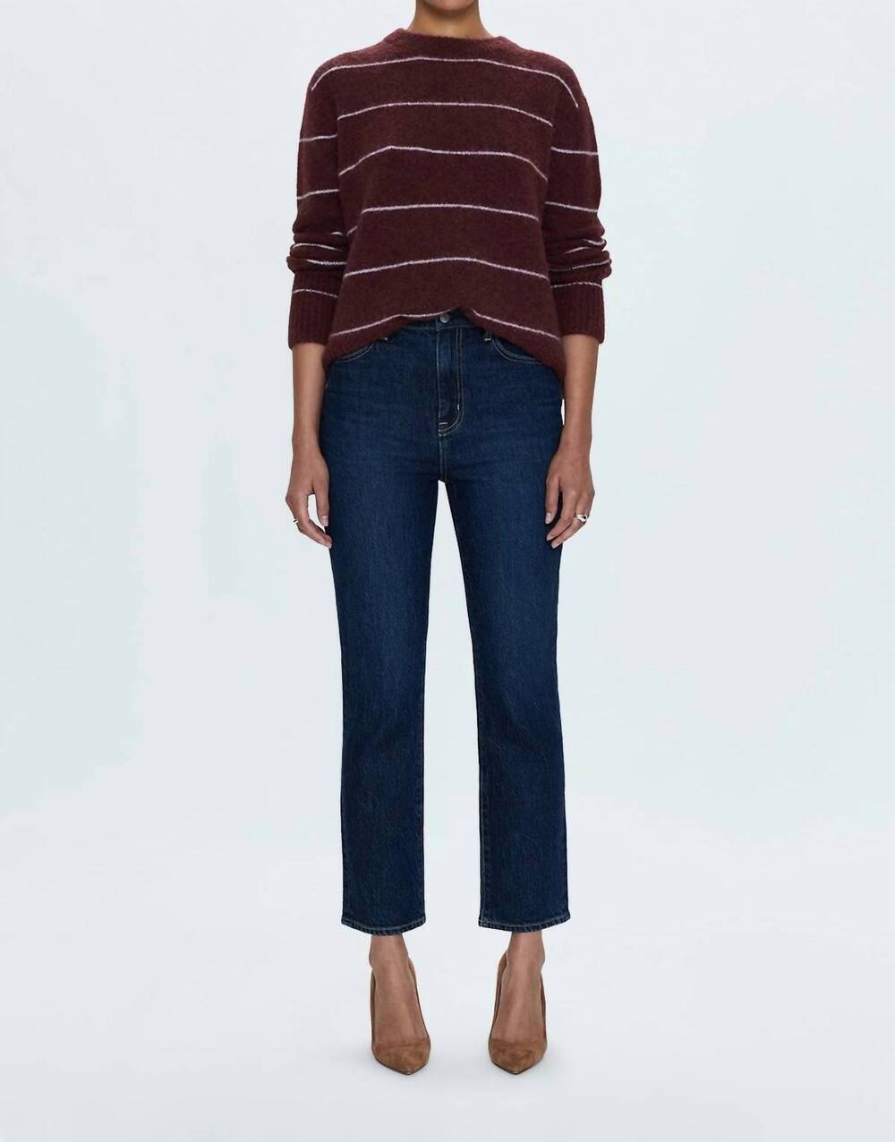 NEW PISTOLA bri high rise slim straight leg jeans in focus